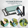 Garden Kneeler and Seat, Foldable Gardening Stool Bench with Thick EVA Foam Kneeling Pad and Large Tool Pouch, Green
