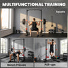 Soozier Power Cage Squat Rack, 1100LB Heavy-Duty Power Rack with Pull-Up Bar, Adjustable J-Hooks, Plates and Barbell Storage