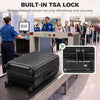 28-Inch Expandable Luggage, Hardshell Suitcase with Spinner Wheels, Top Handle, Side Handle, TSA Lock, Black