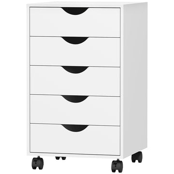 File Cabinet with 5 Drawer Wheels, 15.7