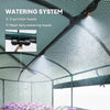 6' x 3' Galvanized Raised Garden Bed with Crop Cage Net Cover and Watering System, Outdoor Planter Box, Dark Grey