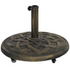 Round Patio Umbrella Base with Wheels, 44 lbs Resin Umbrella Stand Base, 1.3