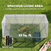 Outdoor Dog Kennel with Waterproof UV-Resistant Cover, 8 x 4 x 6 ft