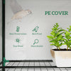 Lean-to Greenhouse with 3 Tier Shelves, Mini Greenhouse with 3 Roll-Up Doors for Indoor Outdoor, White