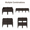 4-piece Raised Garden Bed PP Raised Flower Bed Plant Stand Stackable Vegetable Herb Grow Box