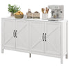 Sideboard Buffet, Storage Cabinet with Barn Door and Adjustable Shelf, TV Stand for TVs up to 65 Inches