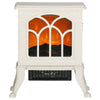 Electric Fireplace Heater, Freestanding Fireplace Stove with Realistic Flame, Overheat Protection, 750W/1500W, Beige