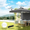 8 x 8 ft Pop Up Canopy with 1 Sidewall, Carry Bag and 4 Sand Bags, Height Adjustable Instant Sun Shelter, Dark Grey