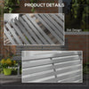 Outdoor Bench Patio Bench, Aluminum Lightweight Park Bench with Slatted Seat for Lawn, Park, Deck, Grey