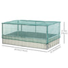 Raised Garden Bed, 5.7 x 3 x 2.3ft Steel Planter Box Outdoor with Cover, Gloves for Growing Vegetables, Flowers, Herbs, Green