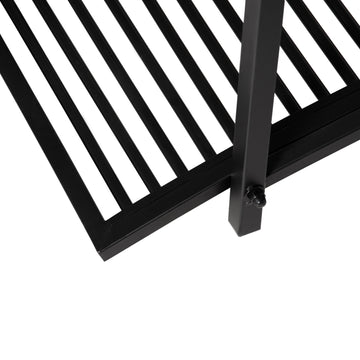 Garden Bridge 3.3FT, Decorative Classic Backyard Pond Bridge with Safety Railings Black
