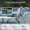 Folding Lounge Chair w/ Reclining Back, Cream White