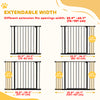 Pressure Fit Dog Gate Pet Barrier for stairs doorway, 29.9''- 42.1'' Width Black