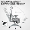 Ergonomic Office Chair with Lumbar Support, Mesh Office Chair with 3D Armrest, 135° Reclining, Adjustable Headrest, Grey