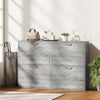 Shoe Storage Cabinet with 4 Flip Drawers, Narrow and Slim, 12-20 Pair of Shoes Organizer for Hallway, Entryway, Grey