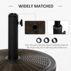 29LBS Offset Patio Umbrella Cement Base Stand Cantilever Parasol Holder Weight, Fits Φ1.4