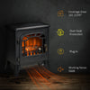 Freestanding Electric Fireplace Stove Heater with Realistic Flame Effect, Overheat Protection, 750W/1500W