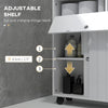 Bathroom Storage Cabinet, Bathroom Cabinet with 4 Rolling Wheels and Paper Holes, 20.5