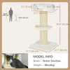 Cat Tree Kitty Tower with Sisal Mat Scratching Post, Cat Bed, Cushion, Perch, 18