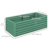 Galvanized Raised Garden Bed, Steel Outdoor Planters with Reinforced Rods, 71