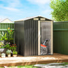 5ft x 4ft Garden Metal Storage Shed, Tool Storage Shed with Top Vents, Sliding Door, Sloped Roof and Foundation Kit for Garden, Patio, Lawn, Dark Grey