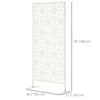 Metal Outdoor Privacy Screen, Decorative Outdoor Divider with Stand and Expansion Screws, 36.2
