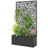 Metal Planter Box with Trellis, 44.5