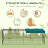 Small Animal Cage with Roof, Indoor/Outdoor Use, for Chicken, Rabbits, Chinchillas, 87