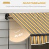 13' x 10' Retractable Awning, 280gsm UV Resistant Sunshade Shelter, for Deck, Balcony, Yard, Amber and Dark Grey
