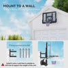 Soozier Wall Mounted Basketball Hoop, Basketball Goal Combo Kit with 43