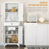 Freestanding Storage Cabinet, Kitchen Pantry Cabinet with 2 Shelves, 4 Doors for Dining Room