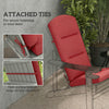 Patio Chair Cushion for Adirondack Chairs Replacement Cushion with Back and Ties, Wine Red