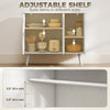 Modern Sideboard and Buffet, Dining Room Cabinet with Adjustable Shelves and 3 Doors, White