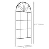 Metal Garden Trellis Pack of 2 for Climbing Plants, Arched Grid Trellis Panels, 20