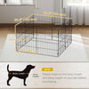 Foldable Metal Exercise Dog Playpen, Expandable Pet Fence Indoor Outdoor Use for Small Dogs, 20