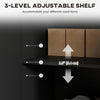Modern Kitchen Storage Cabinet, Sideboard Buffet Cabinet with Adjustable Shelves for Kitchen Hallway, Black