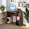 Computer Desk with Sliding Keyboard Tray Storage Drawer Shelf Home Office Workstation Grey