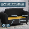 Upholstered Storage Bench with Arms, Modern Ottoman Bench for Bedroom, Entryway, and Living Room