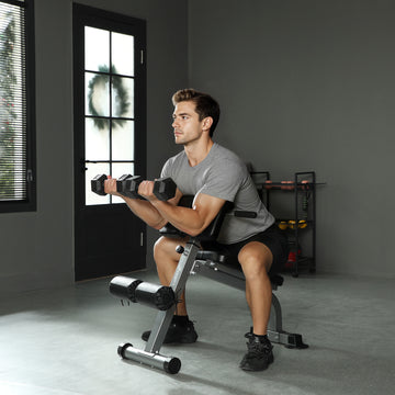 Soozier Roman Chair Back Extension Machine, Height Adjustable Hyperextension Bench, 38