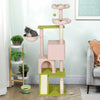 Flower Cat Tree with Sisal Scratching Posts, Multi-Level Cat Tower, Pink