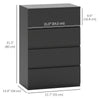 4 Drawer Chest Storage Cupboard Freestanding Drawer Unit, Black