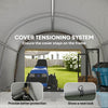 10' x 10' Outdoor Storage Tent, Heavy Duty and Waterproof Portable Shed for Bike, Motorcycle & Garden Tools, Beige