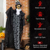 6FT Life Size Halloween Animatronics, Animated Grim Reaper Groom with Sound Motion Activated & Light Up Eyes