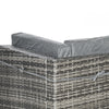 7 Pcs Garden Furniture Pe Rattan Wicker Sofa Sectional Grey