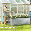 Set of 2 Galvanised Raised Garden Bed, 6 x 3 x 2 ft Metal Garden Bed with Safe Edging, Green