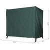 Outdoor Swing Cover, Large 3-Seat Patio Swing Chair Hammock Cover UV Resistant Windproof All Weather Protection, Green