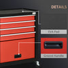 4-Drawer Tool Chest with 4 Wheels, Rolling Tool Box and Storage Cabinet, Portable Tool Organizer for Garage