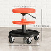 Rolling Garage Stool, 300 LBS Capacity Mechanic Stool with 2.5