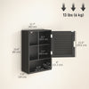 Bathroom Cabinet, Wall Mounted Storage Cabinet with Adjustable Shelves, 40 x 20 x 60 cm, Black