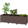 Plastic Raised Garden Bed with Legs, Self Watering Elevated Planter Boxes with Drainage Holes and Plugs